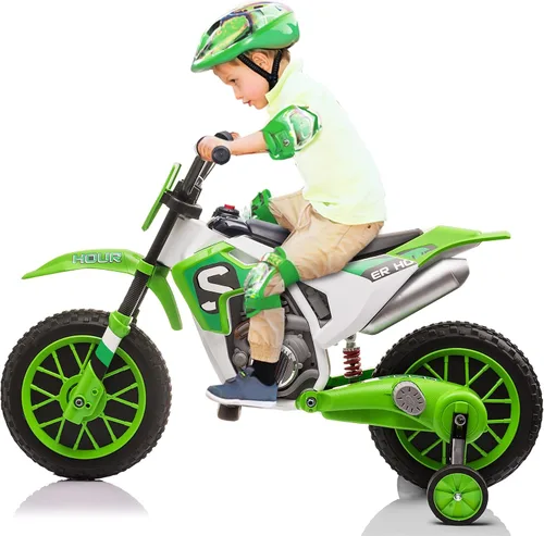 Vista 11 de TOBBI Motocicleta Dirt Bike para Niños de 12V Motocicletas Eléctricas Juguetes de Montar a Batería Motocross Todoterreno para Niños y Niñas de 3+