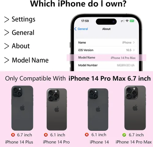 Vista 5 de Funda para iPhone 14 Pro Max, bonita funda protectora de TPU suave y delgada para iPhone 14 Pro Max, con bonito diseño de lazo y corazón, protección