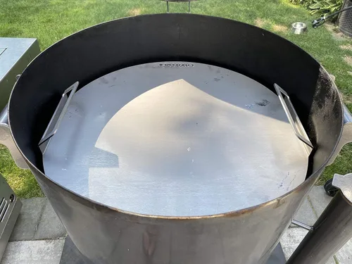 Vista 5 de LavaLock Rejilla plana superior para UDS 55 galones tambor ahumadores placa de parrilla también se adapta a Weber Smokey Mountain 22 pulgadas WSM