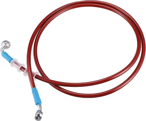 Vista 9 de X AUTOHAUX 31.5 in AN3 M10 Línea de freno hidráulico para coche, manguera de aceite, 28 ° 90 ° acero inoxidable para coche, motocicleta, motocross