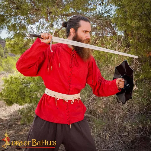 Vista 6 de Lord of Battles Cinturón de armado acolchado Cinturón medieval Cinturón de lona de algodón Accesorio de ropa Armadura histórica LARP, eventos