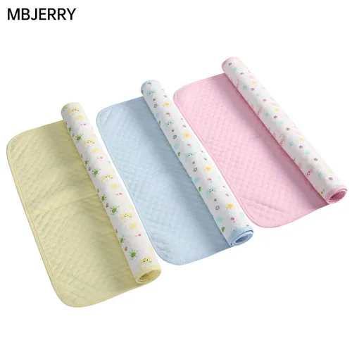 Vista 6 de Colchón cambiador para pañales de bebé o niño, hoja impermeable protectora, almohadilla menstrual, paquete de 3, Blanco Colchón de 4 capas