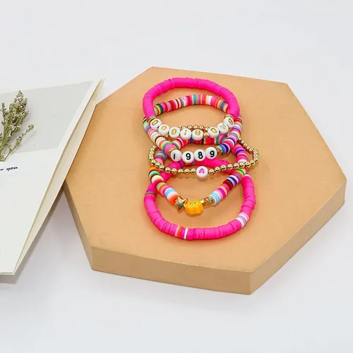 Vista 3 de 5 pulseras TS Eras Tour Swiftie Pulseras Amante 1989 Reputation Fearless Pulsera Regalo para amantes de la música