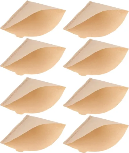 Vista 8 de 100 piezas de papel de filtro de café, polvo de café, papeles de pulpa de madera, colador para taza de filtro, olla de mano, goteo, para colgar