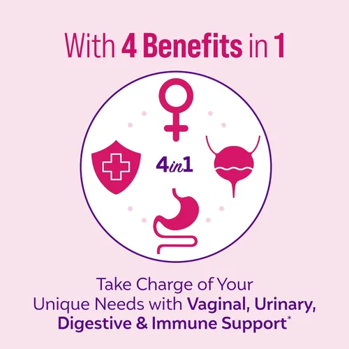 Vista 4 de Culturelle Probióticos 4 en 1 para mujeres para salud digestiva y vaginal con gomitas probióticas diarias para hombres y mujeres, salud digestiva
