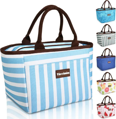 Vista 10 de Tirrinia Bolsas de almuerzo para mujeres y hombres, bonita bolsa de almuerzo aislada para mujeres, lonchera a prueba de fugas a prueba de fugas