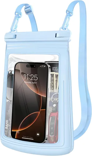 Vista 13 de Bolsa impermeable flotante para teléfono, [espacio expandible] IPX8 Bolsa seca impermeable para iPhone 16 15 14 13 Pro Max Samsung S25 S24 S23