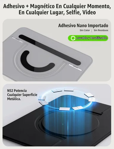 Vista 6 de Nillkin Soporte magnético delgado para tabletas 10.4-13'', soporte Negro