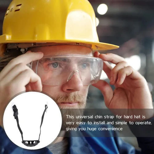 Vista 6 de BESPORTBLE Correa de barbilla para casco industrial, correa universal para casco de seguridad, repuesto para casco de construcción
