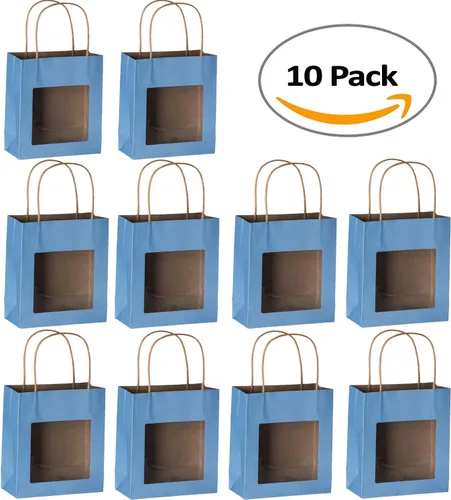 Vista 3 de Bolsa de regalo de papel Kraft con ventana
