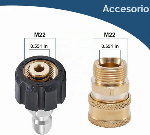 Vista 3 de Raincovo Accesorios de conexión rápida para lavadora a presión, M22
