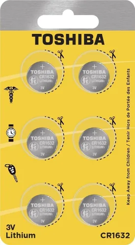 Vista 12 de Toshiba CR1632 - Paquete de ampolla resistente a los niños de celda de moneda de litio 3V (2 baterías)