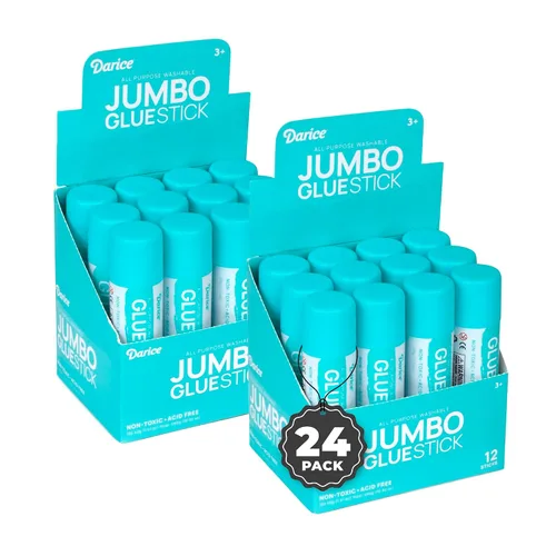 Vista 8 de Darice Barras de pegamento jumbo, 1.4 onzas (1.41 oz), pegamento escolar lavable multiusos para manualidades, papel y tela, secado transparente, sin