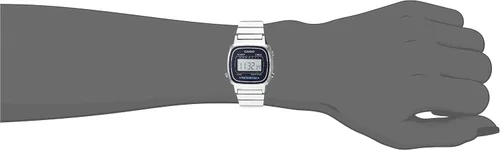 Vista 2 de Casio LA670WA-2 Reloj de cuarzo de acero inoxidable plateado con esfera digital para mujer