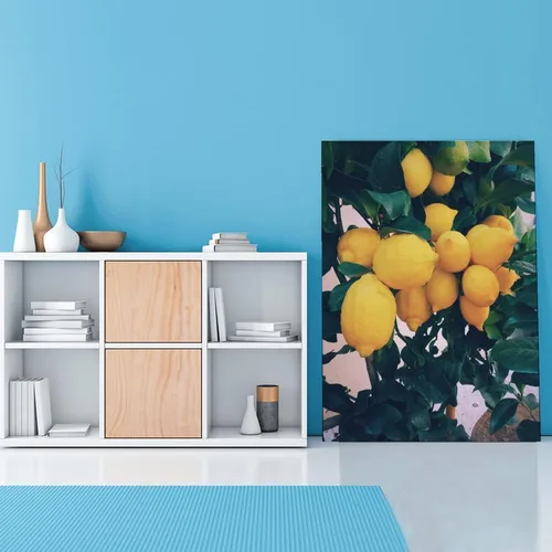 Vista 2 de Arte de pared de frutas, árbol de limón, fruta, naturaleza, lienzo impreso, póster para decoración de pared, arte de pared, pintura en lienzo