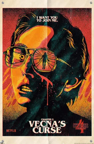 Vista 4 de Netflix Stranger Things: Season 4 - Póster de pared de Vecna's Curse con alfileres