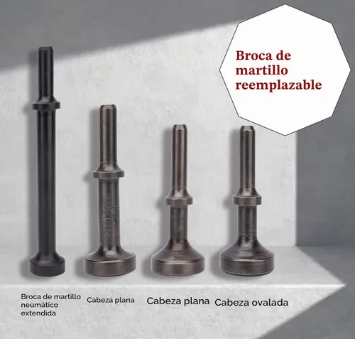 Vista 7 de Juego de brocas de martillo de aire suavizante, kit de herramientas de martillo de aire suavizante de 5 piezas, accesorios de martillo de aire