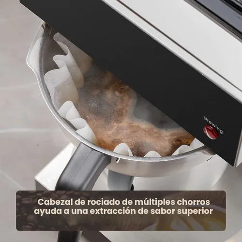 Vista 6 de SYBO Cafetera comercial de 12 tazas con jarra térmica de 74 onzas