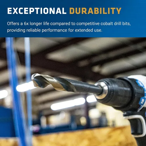 Vista 7 de Century Drill & Tool, 44364, 1", Plata y Deming, Taladros de alta velocidad, acero cobalto