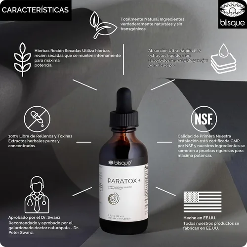 Vista 3 de Blisque Extrem Natural para Suplemento de limpieza dirigido con cáscaras de nogal negro 2 onzas 59 porciones