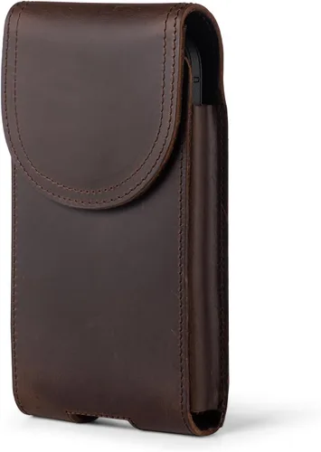 Vista 8 de Funda de cuero real para cinturón de teléfono celular con clip de Soporte para cinturón para iPhone 17/16/15 Pro Max, Samsung Galaxy s26 Ultra S25
