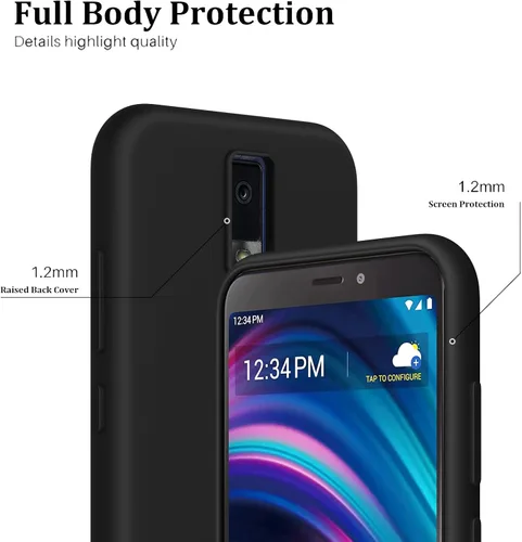 Vista 4 de CHUANG Funda para BLU View 3 B140DL funda de silicona suave de poliuretano termoplástico funda de silicona a prueba de golpes con forro
