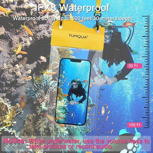 Vista 7 de YUMQUA Paquete de bolsa seca impermeable de 5L con 2 bolsas grandes impermeables para teléfono