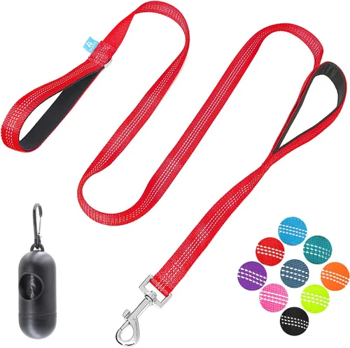 Vista 14 de BAAPET Correa para perro de dos asas, asas acolchadas suaves dobles con correa de control de tráfico para perros pequeños, medianos o grandes