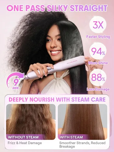 Vista 3 de SHEGLAM Plancha de vapor Plancha de pelo Plancha Plancha de Cerámica de 1.5