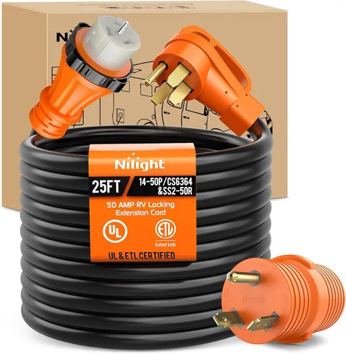 Vista 62 de Nilight Cable de Extensión para Secadora EV de 15 Pies 3 Clavijas 30 Amperios NEMA 10-30P 10-30R Cable de Extensiones Antiguas Servicio Pesado