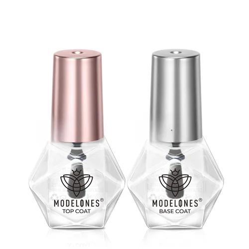 Vista 9 de Modelones - Juego de esmalte de uñas base y capa superior transparente de secado rápido A0-Clear Set