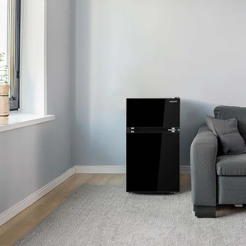 Vista 6 de Frigidaire, Refrigerador de 3 pies cúbicos, vidrio de dos puertas, negro