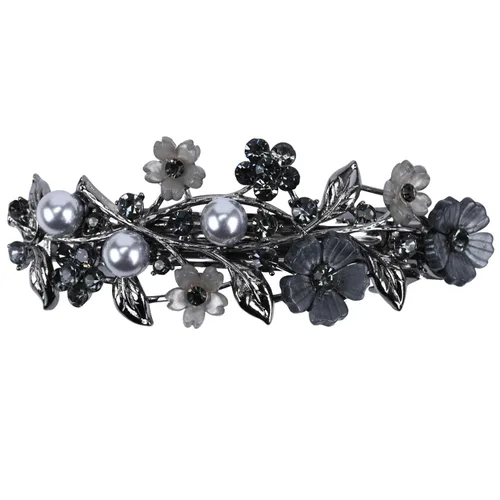 Vista 10 de Pasadores de pelo de perlas, pinzas de cristal para el cabello, diseño francés, para novia, diamantes de imitación, elegante soporte para cola