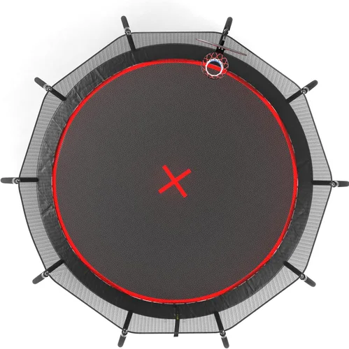 Vista 5 de SkyBound Trampolín con postes acolchados de seguridad curvos – Trampolines grandes aprobados por ASTM para exteriores para niños y adultos