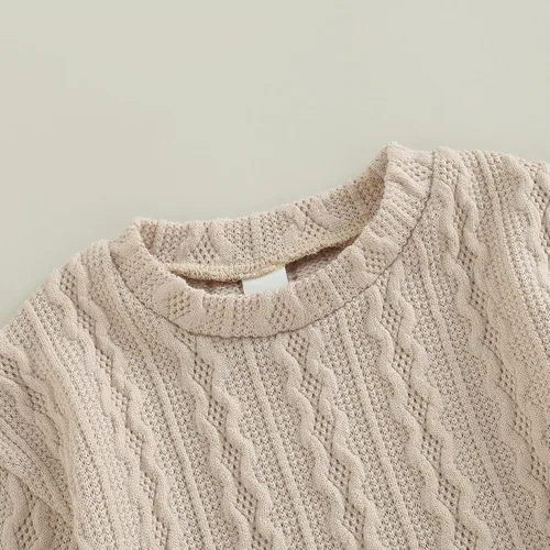 Vista 5 de Sudadera unisex para bebé mameluco de punto gofre ropa de bebé para niña niño suéter de otoño e invierno