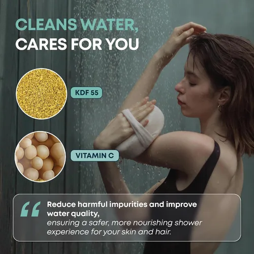 Vista 3 de AquaHomeGroup Filtro de ducha para agua libre de cloro (incluye 2 cartuchos) – Elimina impurezas y olores para agua más limpia y fresca – Filtros