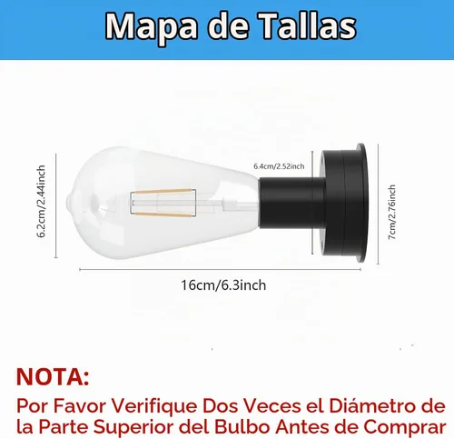 Vista 2 de Piezas de repuesto para luz solar, accesorios de repuesto impermeables para linternas de exterior (2.76 pulgadas con bombilla, 1 unidad)