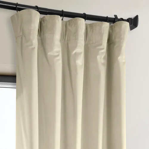 Vista 4 de HPD Half Price Drapes - Cortinas de terciopelo de lujo con bloqueo de luz para dormitorio (1 panel), 50W X 84L, cortinas Hotel con bloqueo de luz