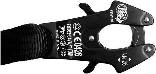 Vista 5 de Fusion Tactical ProGlide - Cordón elástico de 4 pies con grillete de rana Kong, 23 kN, negro, 48 pulgadas