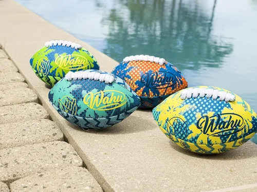 Vista 3 de Wahu Mini fútbol de playa 100% impermeable con cordones reales para jugar dentro y fuera del agua, mini fútbol de 6.5 pulgadas