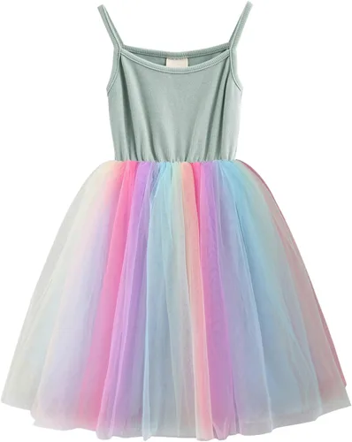 Vista 16 de Vestido de Tutú para Niñas Pequeñas, Vestido de Tul Sin Mangas, Estilo Princesa, Vestido de Fiesta de Verano Negro