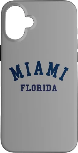 Vista 23 de Miami Florida USA State FL Varsity Style - Carcasa deportiva para iPhone 16