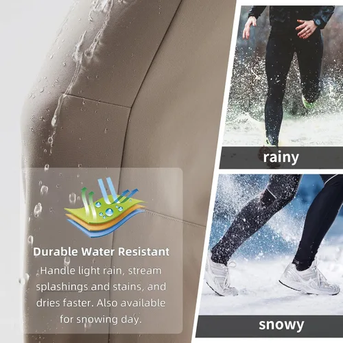 Vista 5 de BALEAF Pantalones cargo de senderismo con forro polar para mujer, impermeables, softshell y bolsillos con cremallera