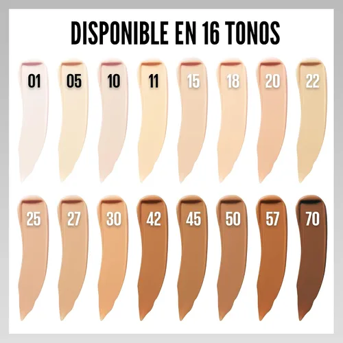 Vista 5 de Maybelline Maquillaje corrector líquido Super Stay, corrector de cobertura completa, hasta 30 horas de uso, resistente a la transferencia, acabado