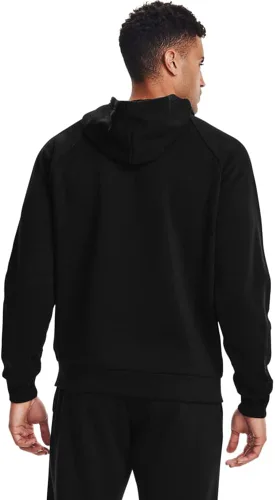 Vista 2 de Under Armour Rival - Sudadera de vellón para hombre con capucha y cierre con cremallera completa