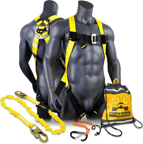 Vista 9 de KwikSafety - Charlotte, NC - TORNADO Fall Protection Safety Harness [Full Body Single D-Ring] Construction ANSI Tested OSHA