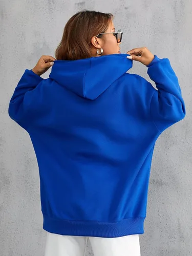 Vista 2 de SOLY HUX Sudadera casual con capucha de California para mujer, diseño de Los Ángeles, con cordón