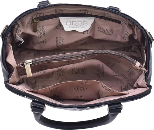 Vista 5 de Anna by Anuschka Women's Hand-Painted Leather Wide Organizer Satchel