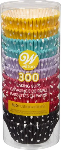 Vista 2 de Wilton Cupcake Liner - Tazas para hornear estándar, 300 unidades, lunares