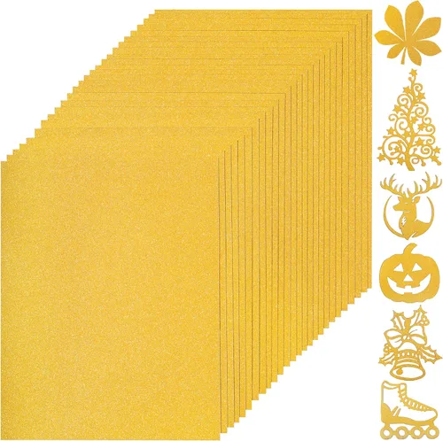 Vista 11 de 40 hojas de papel de cartulina con purpurina de 20 colores - 21,6 x 27,9 cm, 250 g/m²/92 lb, cartulina gruesa de peso pesado y colorida